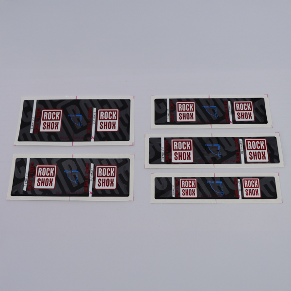 Rock Shox Rear Shock Decal Kit, Deluxe 2023+/C+ electric red