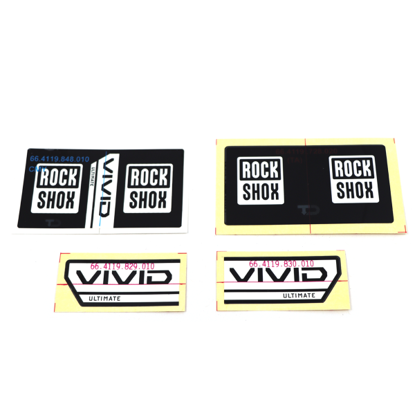 Rock Shox Rear Shock Decal Kit, Vivid Air 24+/Coil25+ black