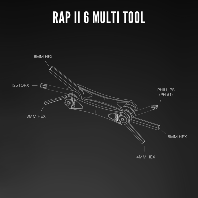 Lezyne RAP Ii - 6 one size black Produktbild 2