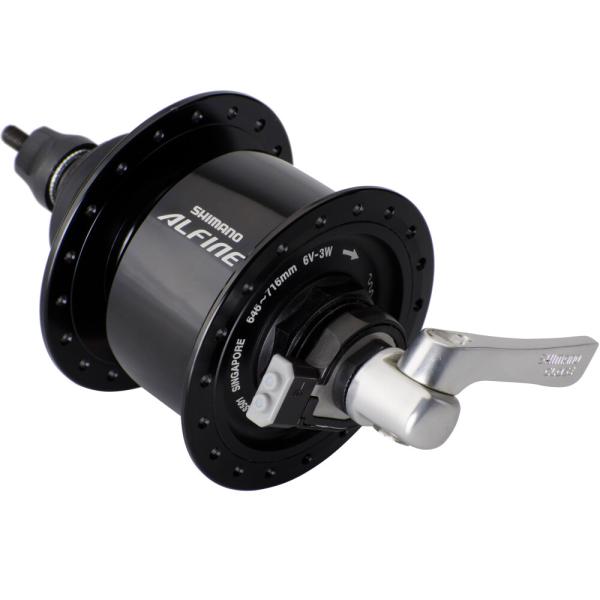 SHIMANO Nabendynamo ALFINE DH-S501 6 Volt/3 Watt 36 Loch Center-Lock Schwarz