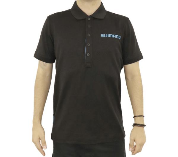 SHIMANO SHIMANO WORKSHOP POLO BLACK, L 50% PES/50% COTTON
