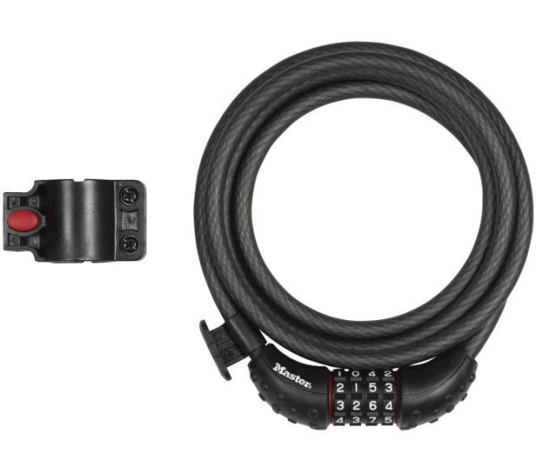 Master Lock Kabelschloss Quantum Schwarz 10 mm x 1800 mm Zahlenkombination einstellbar