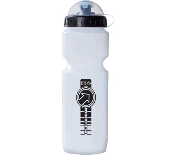 PRO Trinkflasche Team mit Schutzkappe Transparent 800 ml