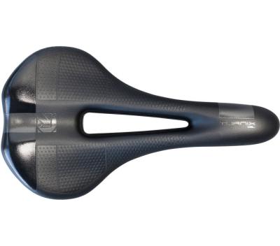 PRO Fahrradsattel Turnix Gel 142 mm Schwarz Edelstahl Gestell Produktbild 3
