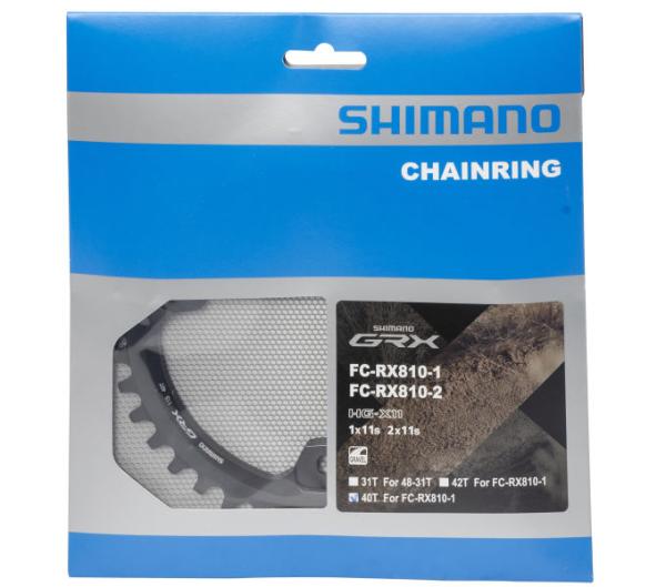 SHIMANO Kettenblatt GRX FC-RX810 40 Z&auml;hne Schwarz