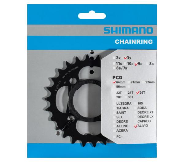 SHIMANO Kettenblatt ACERA FC-T4010 26 Z&auml;hne